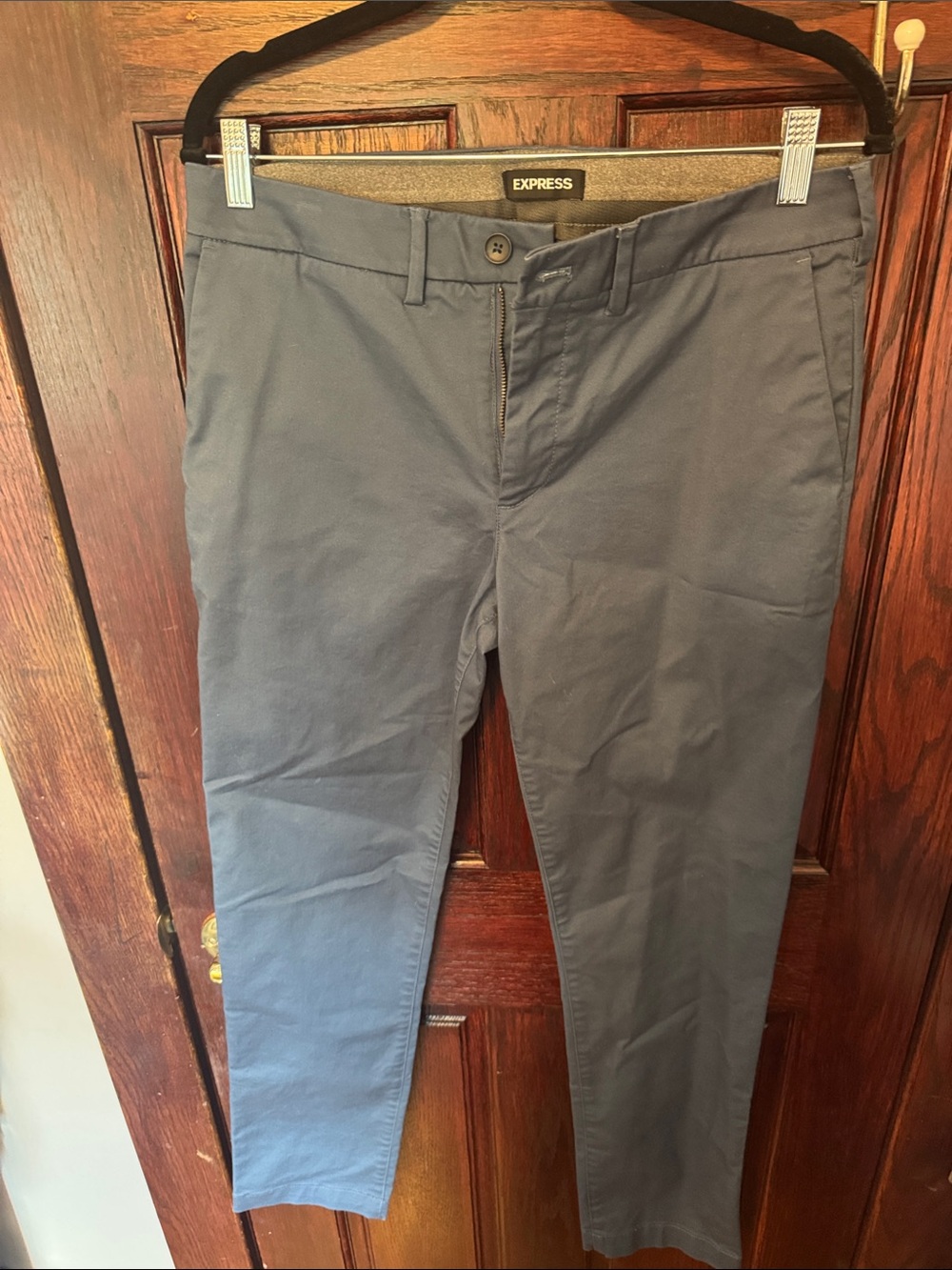 Express Men's Slim Chinos in Slate Blue